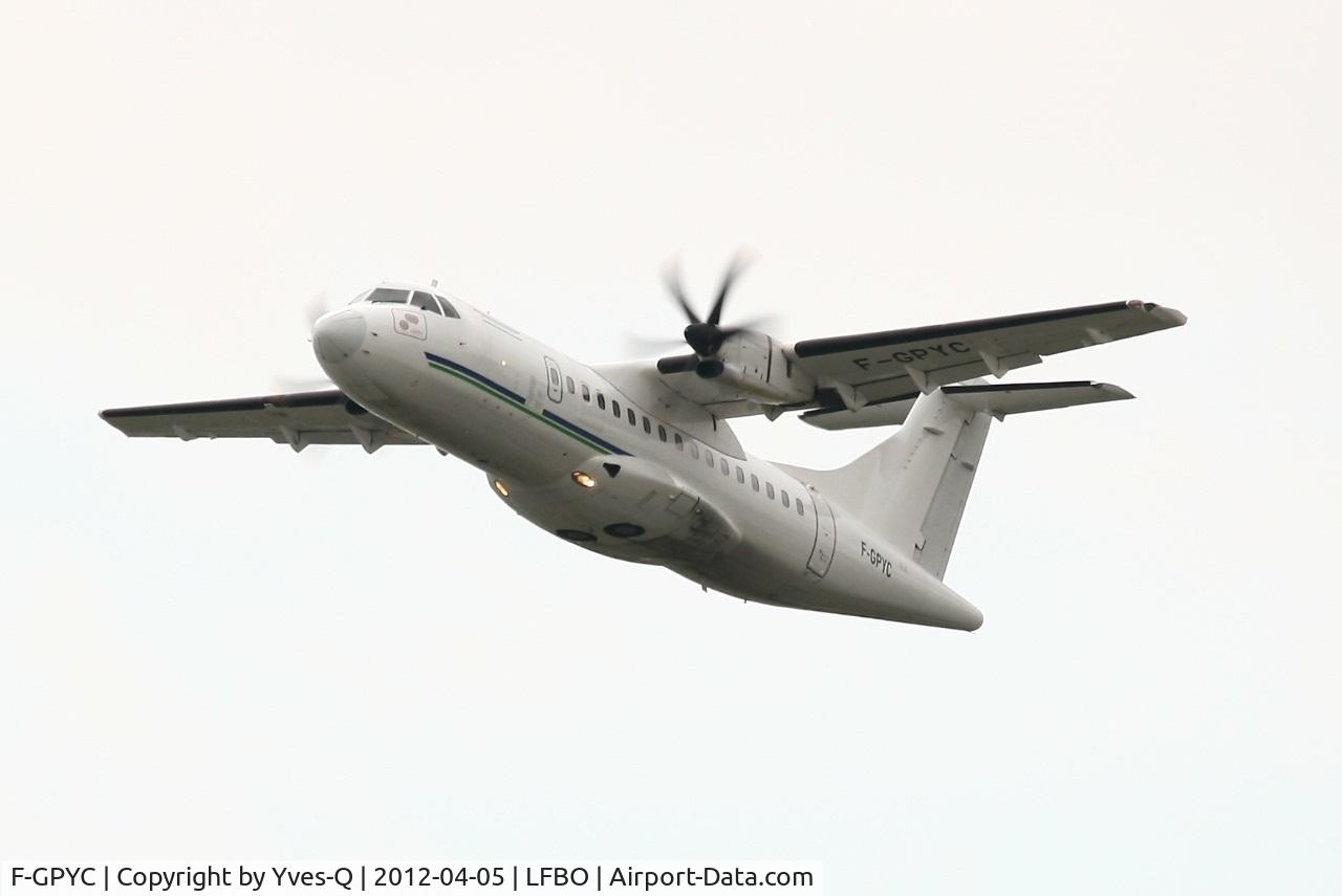 F-GPYC, 1996 ATR 42-500 C/N 484, ATR 42-500, Climbing from rwy 32R, Toulouse-Blagnac Airport (LFBO-TLS)