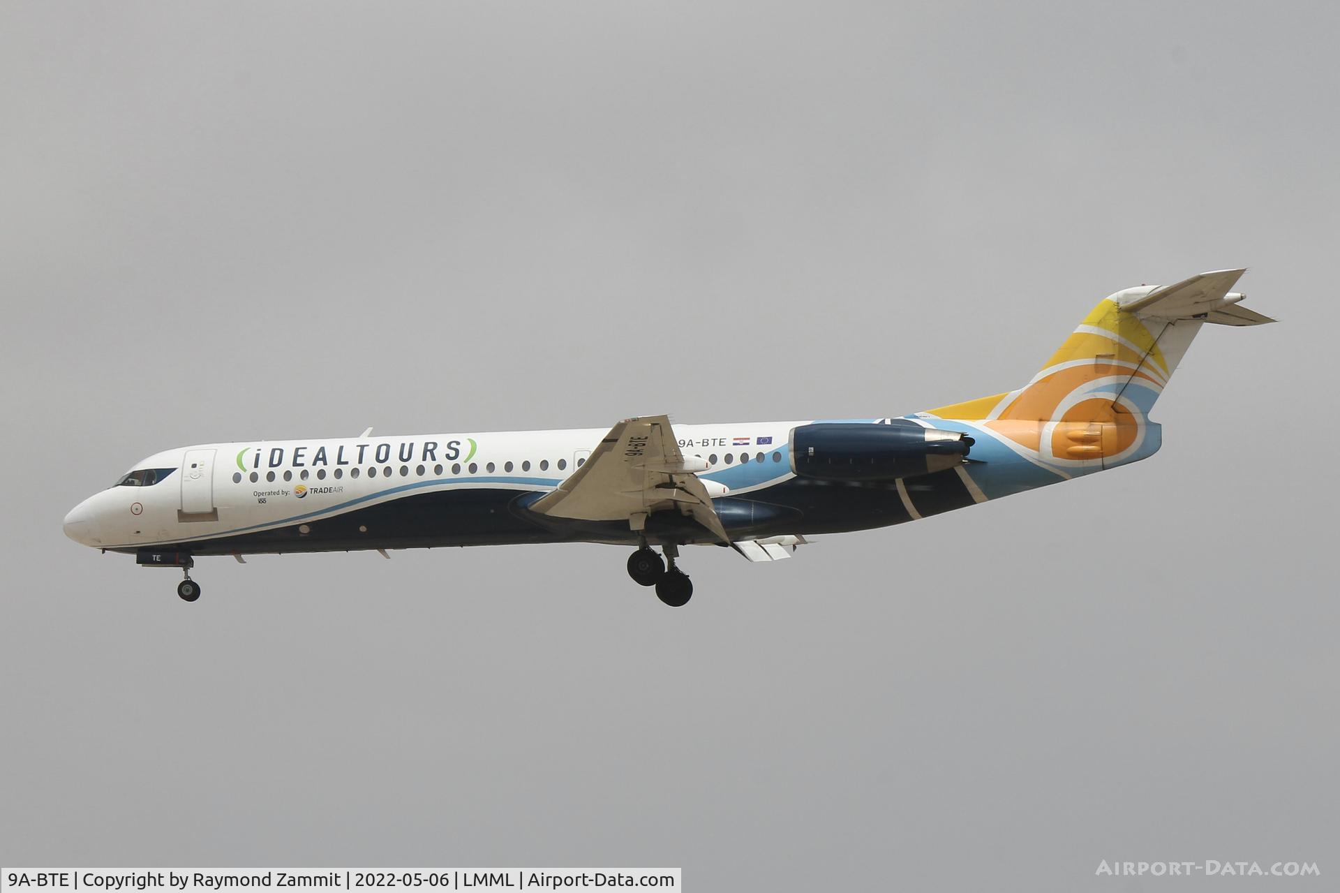 9A-BTE, 1992 Fokker 100 (F-28-0100) C/N 11416, Fokker 100 9A-BTE Trade Air (Ideal Tours)