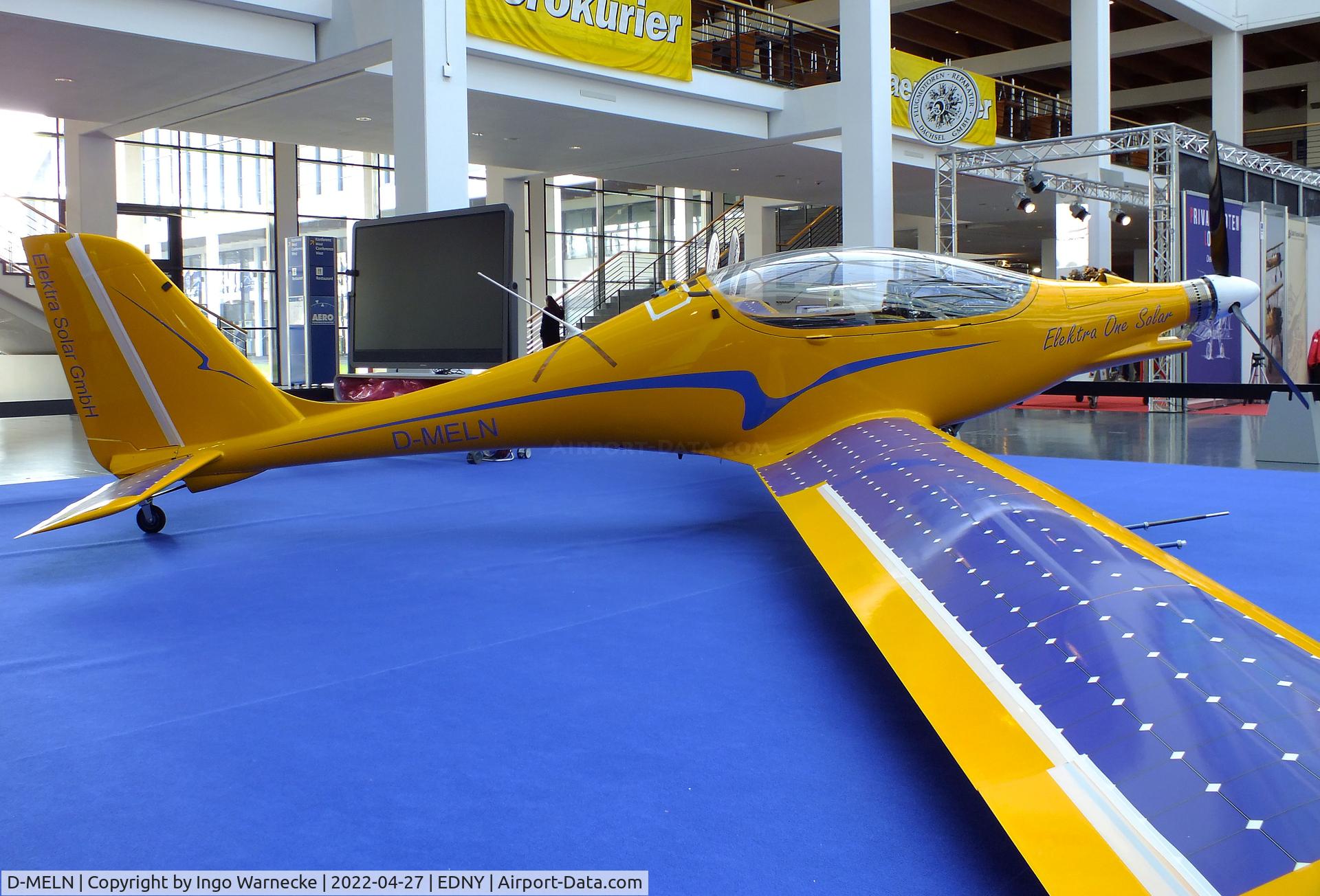 D-MELN, PC-Aero Elektra One Solar C/N unknown_D-MELN, PC-Aero Elektra One Solar with electric motor at the AERO 2022, Friedrichshafen