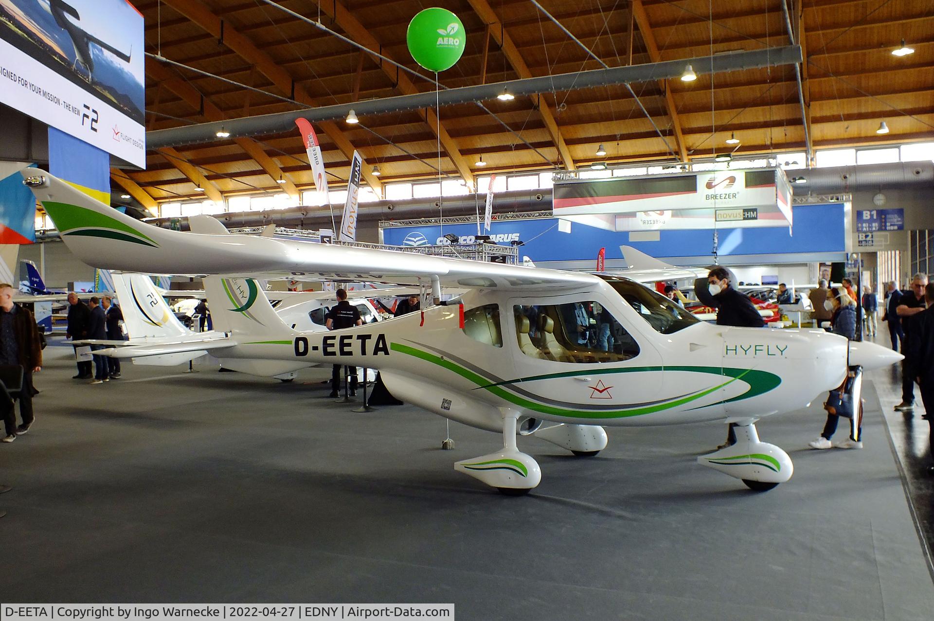 D-EETA, 2019 Flight Design F2e C/N Not found D-EETA, Flight Design F2e with electric motor hydrogen powered by HYFLY fuel cell at the AERO 2022, Friedrichshafen