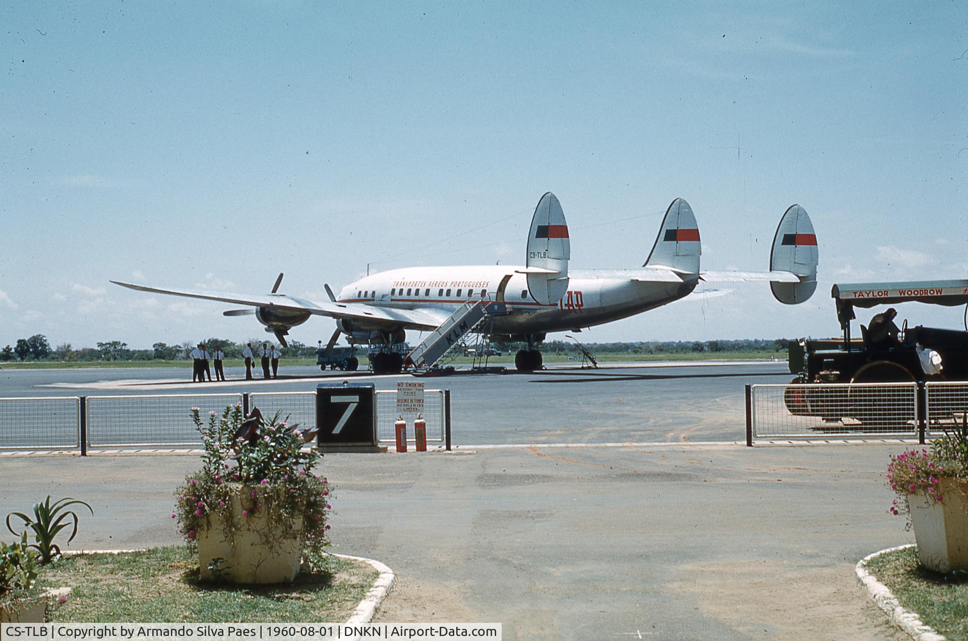 CS-TLB, 1955 Lockheed L-1049G-82 Super Constellation C/N 4617, Kano International Airport, Aug. 1960
