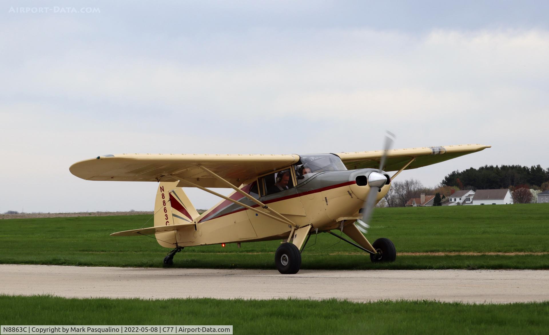 N8863C, 1953 Piper PA-22-135 Tri-Pacer C/N 22-1494, Piper PA-22-135