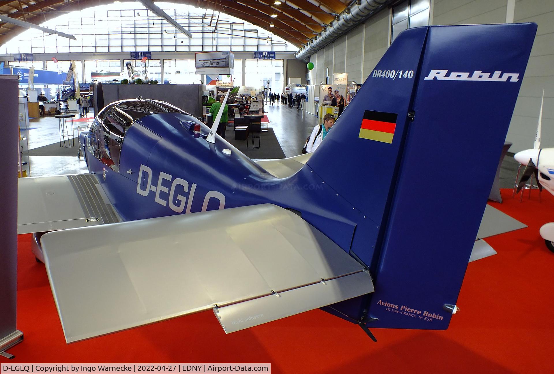 D-EGLQ, 1974 Robin DR-400-140B Major Major C/N 0858, Robin DR.400-140B Major at the AERO 2022, Friedrichshafen