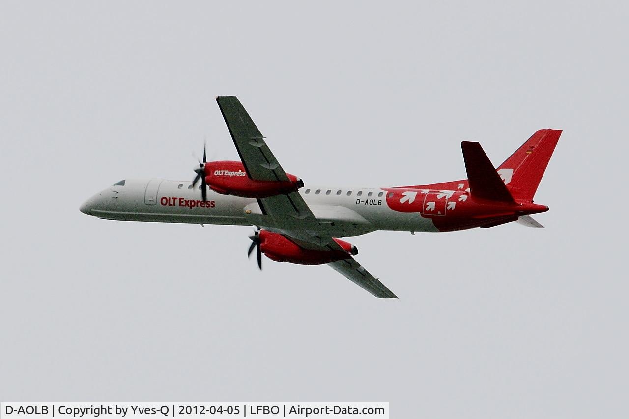 D-AOLB, 1994 Saab 2000 C/N 2000-005, Saab 2000, Climbing from rwy 32L, Toulouse Blagnac Airport (LFBO-TLS)