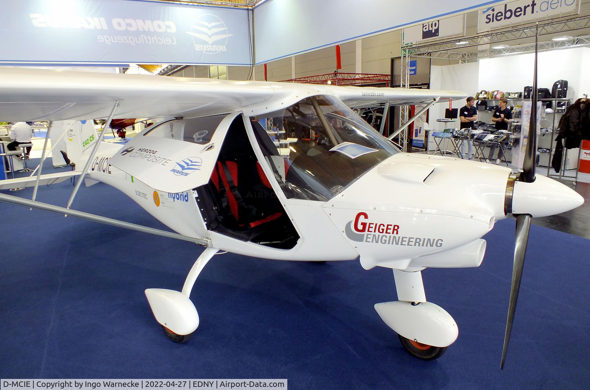 D-MCIE, Comco Ikarus C42CS Cyclone C/N not found_d-mcie, Comco Ikarus C42CS with Geiger electric motor at the AERO 2022, Friedrichshafen