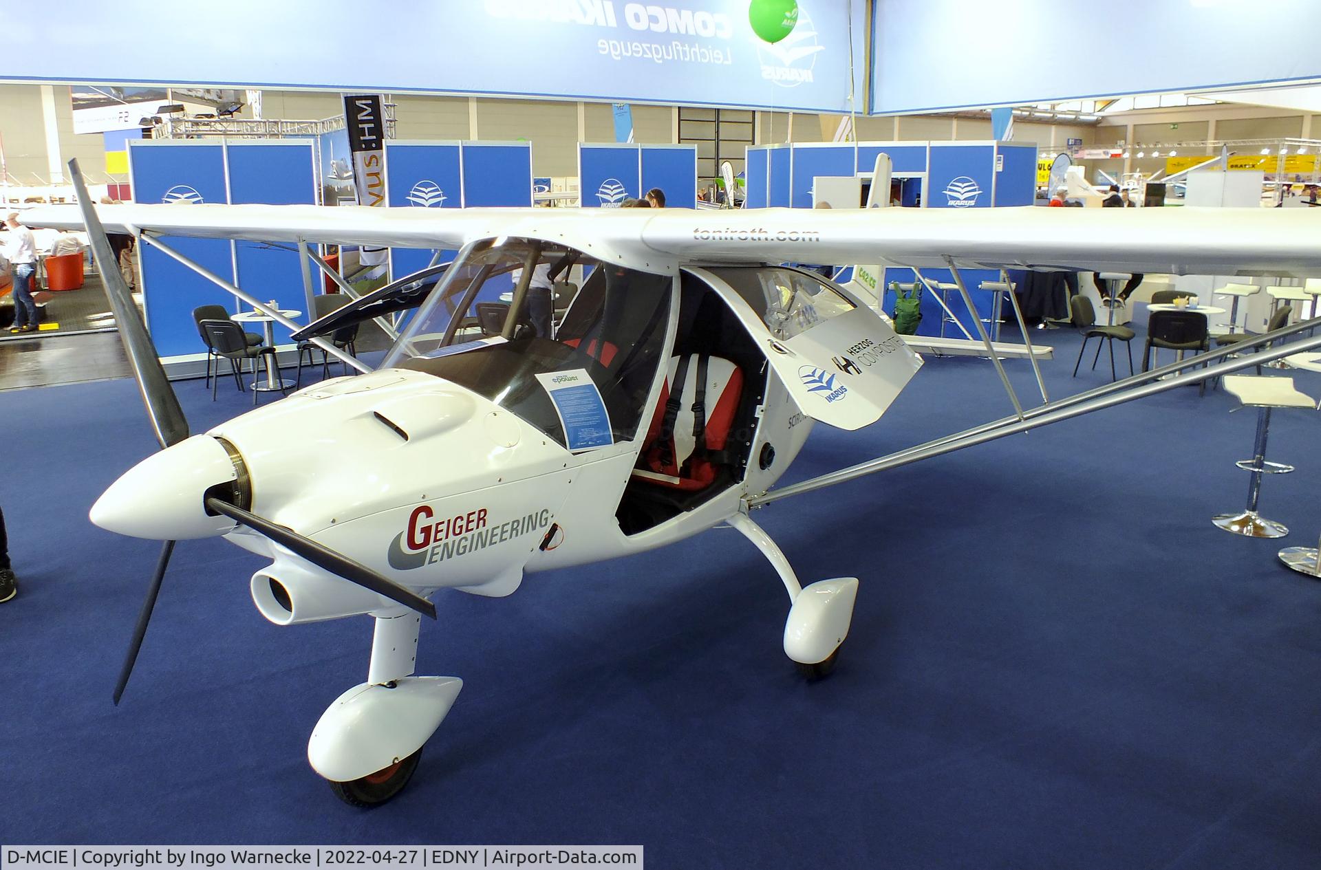 D-MCIE, Comco Ikarus C42CS Cyclone C/N not found_d-mcie, Comco Ikarus C42CS with Geiger electric motor at the AERO 2022, Friedrichshafen