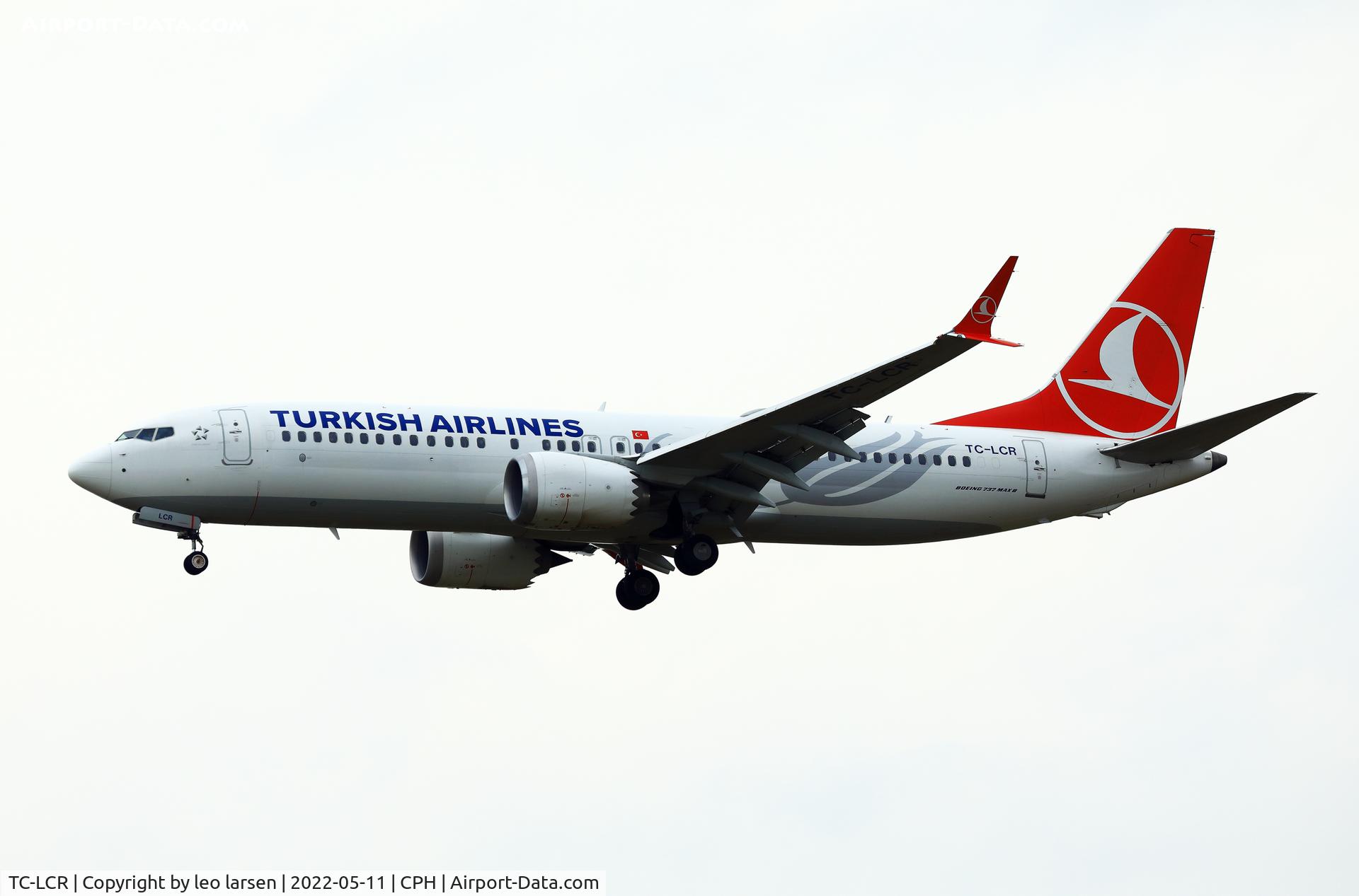 TC-LCR, 2019 Boeing 737-8 MAX C/N 60059, Copenhagen 11.5.2022