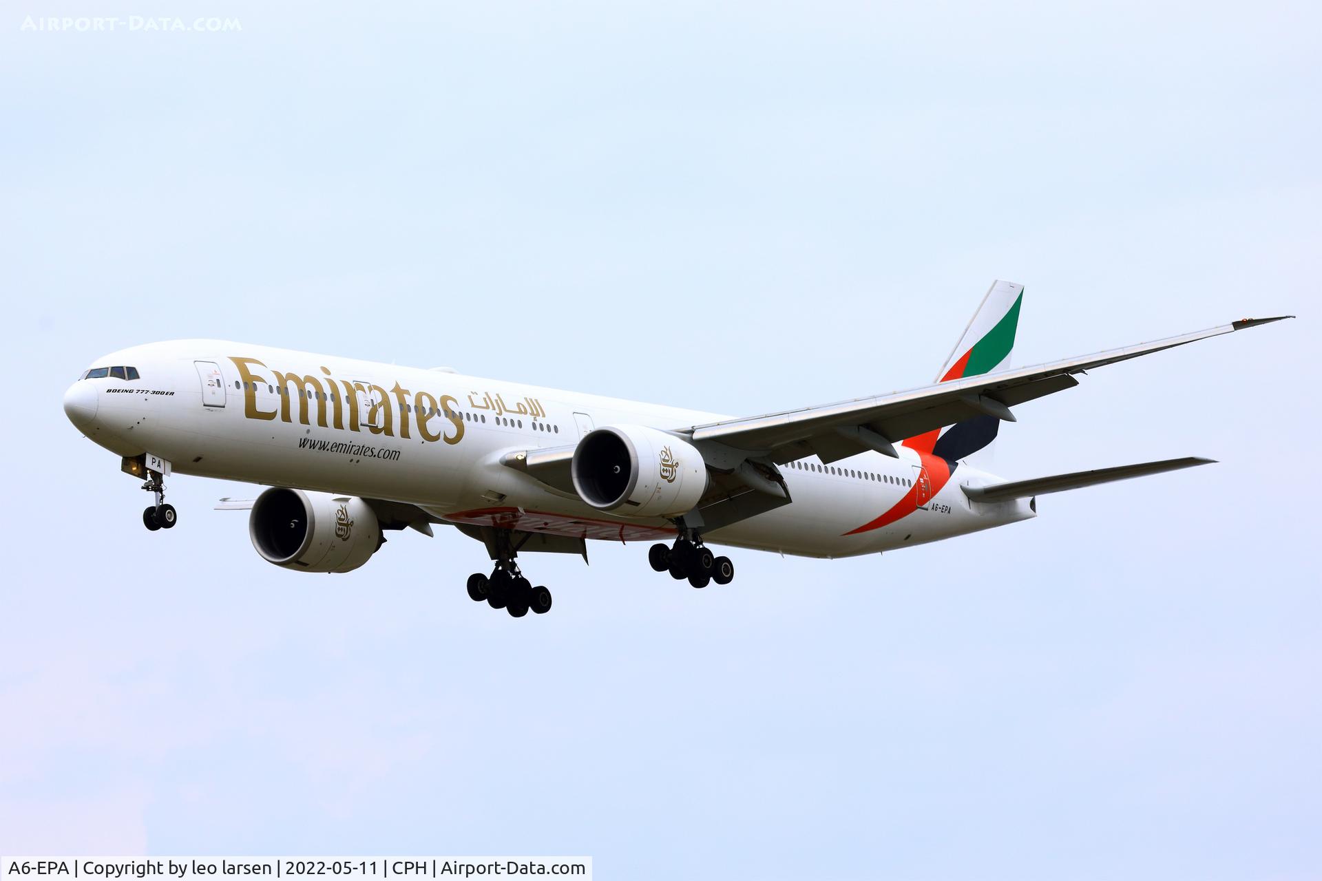 A6-EPA, 2015 Boeing 777-31H/ER C/N 42320, Copenhagen 11.5.2022