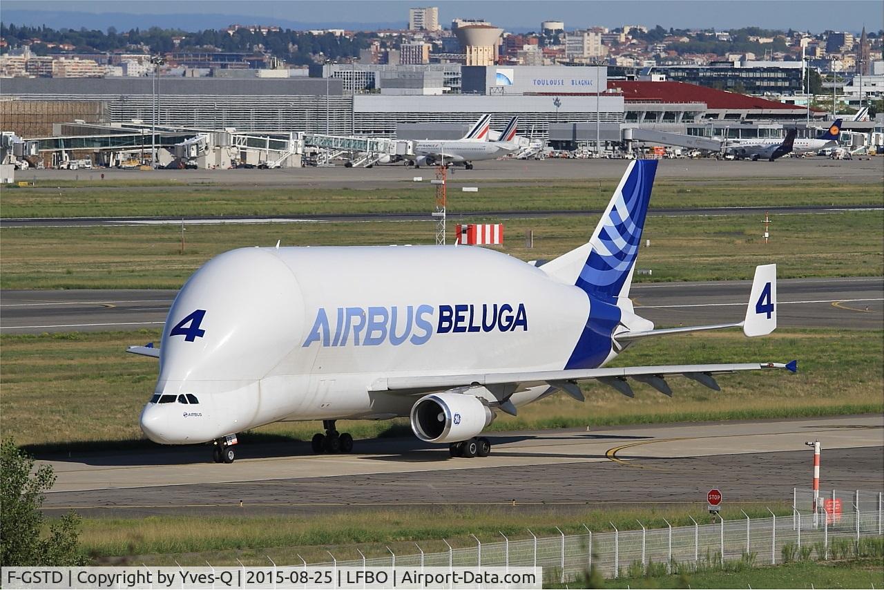 F-GSTD, 1998 Airbus A300B4-608ST Beluga C/N 776, Airbus A300B4-608ST Beluga, Taxiing to holding point rwy 14R, Toulouse Blagnac Airport (LFBO-TLS)