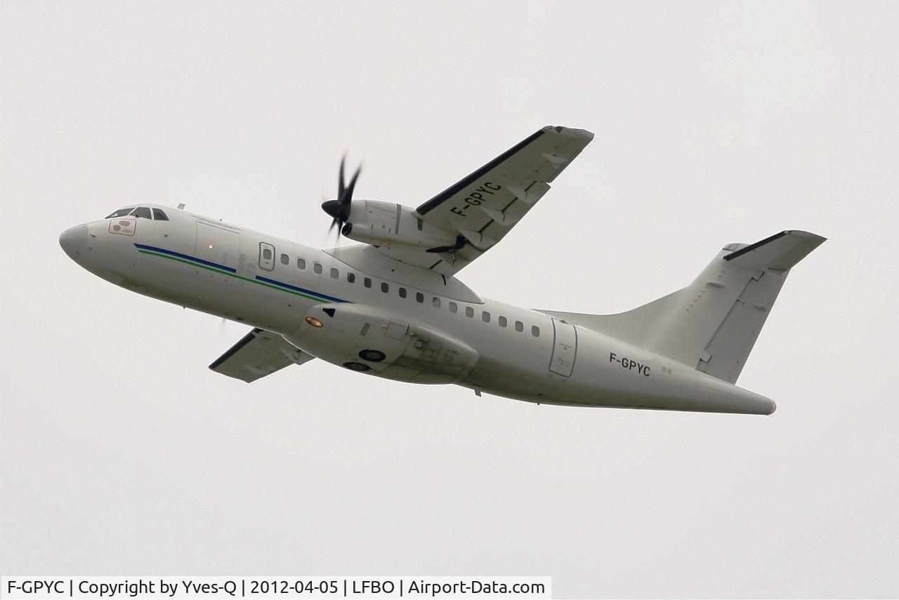 F-GPYC, 1996 ATR 42-500 C/N 484, ATR 42-500, Climbing from rwy 32R, Toulouse-Blagnac Airport (LFBO-TLS)