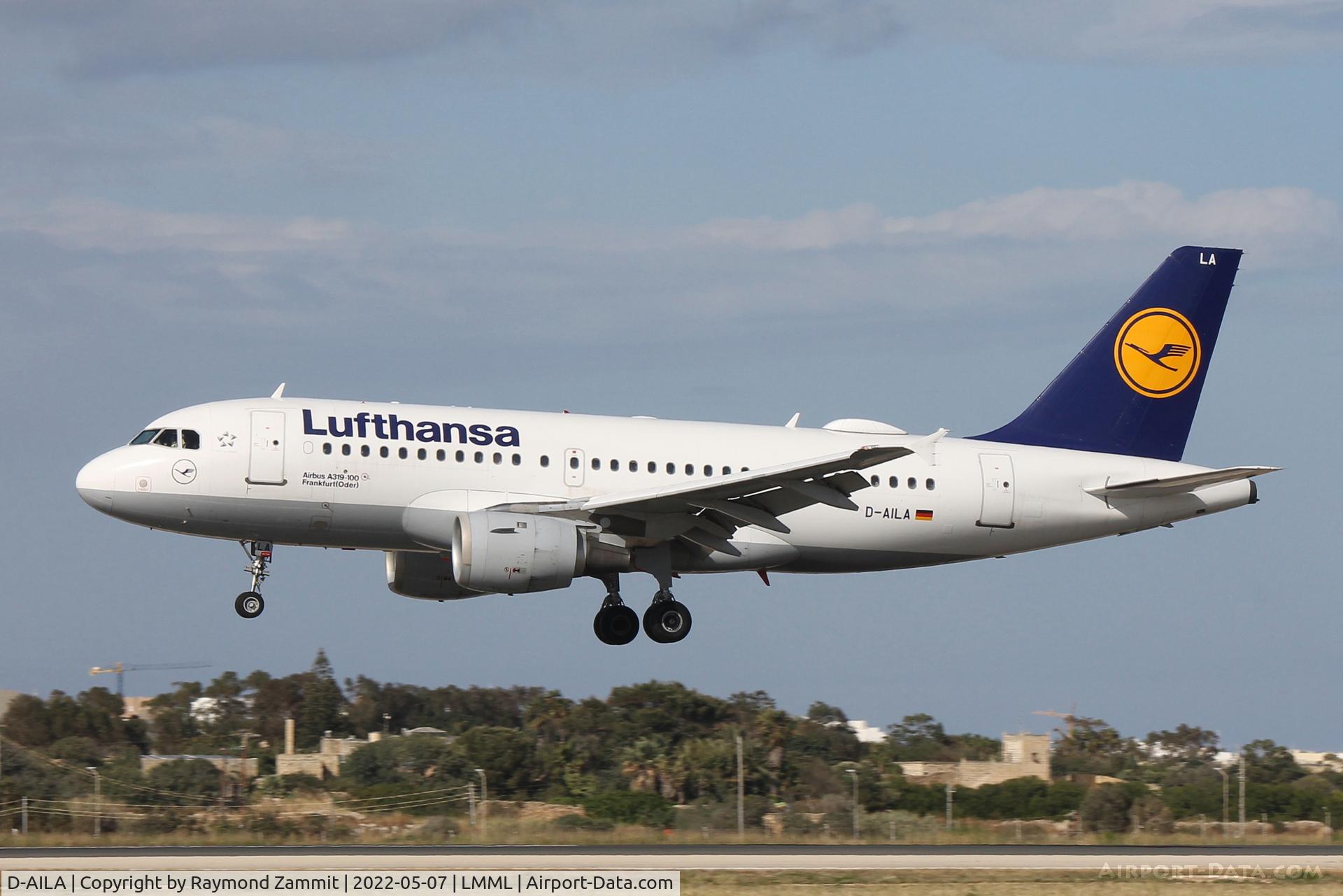 D-AILA, 1996 Airbus A319-114 C/N 609, A319 D-AILA Lufthansa