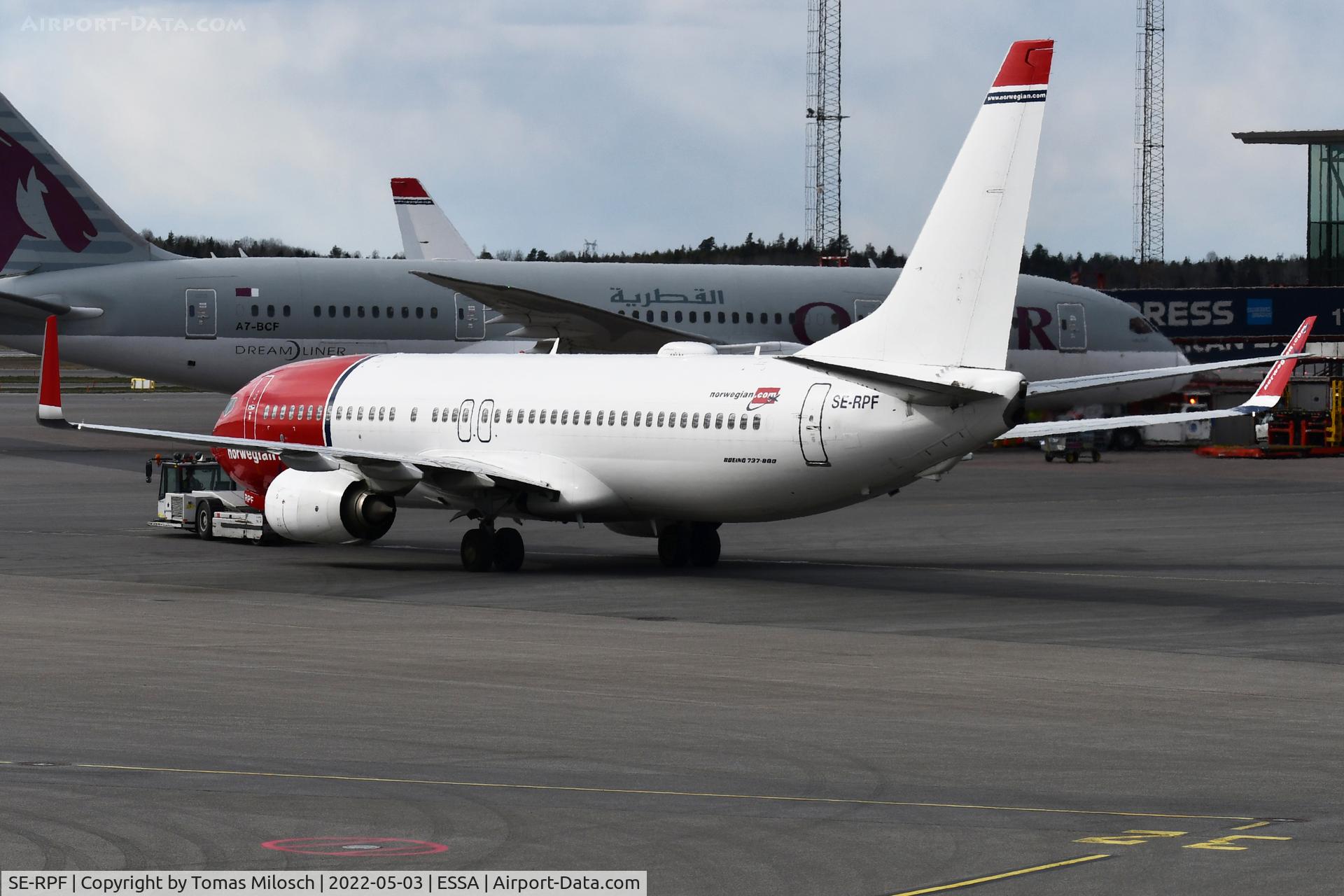 SE-RPF, 2016 Boeing 737-8JP C/N 42076, 