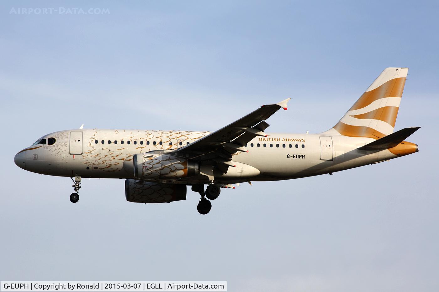 G-EUPH, 2000 Airbus A319-131 C/N 1225, at lhr