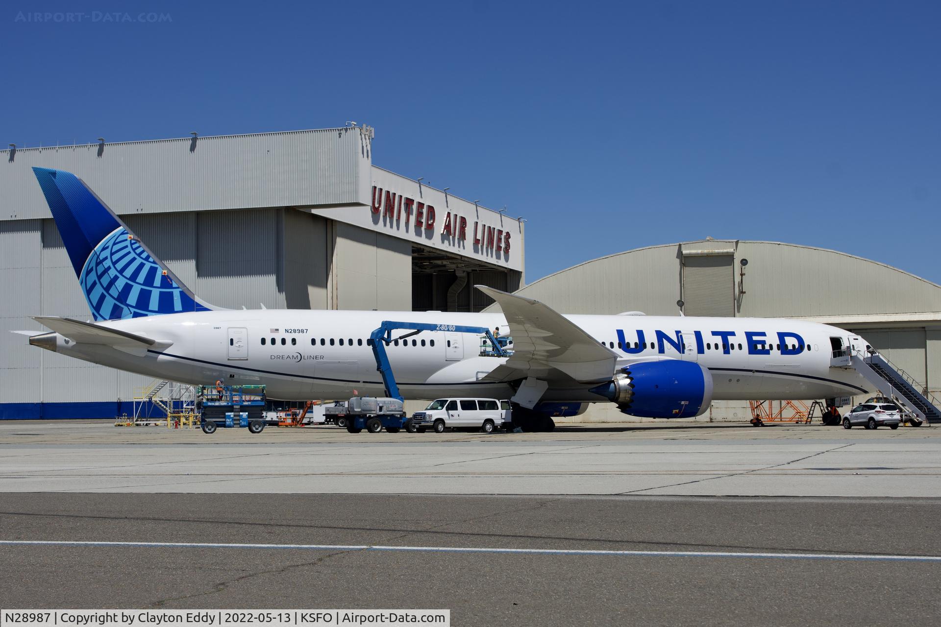N28987, 2020 Boeing 787-9 Dreamliner Dreamliner C/N 66146, SFO 2022.