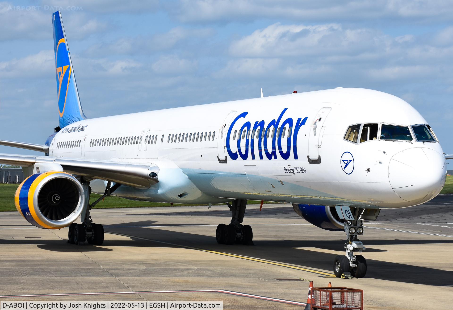 D-ABOI, 2000 Boeing 757-330 C/N 29018, On Stand After Arrival For Respray.