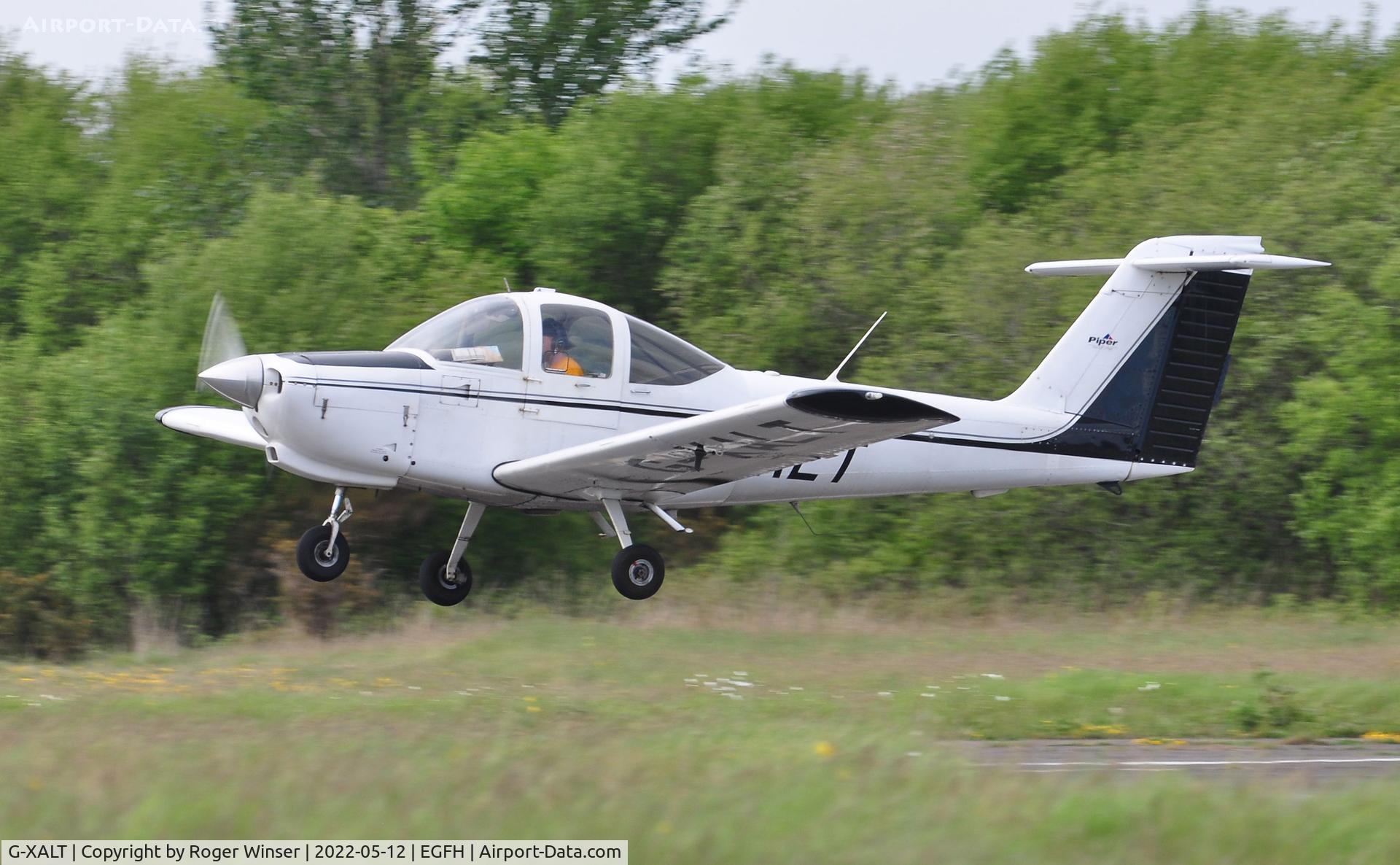 G-XALT, 1979 Piper PA-38-112 Tomahawk Tomahawk C/N 38-79A0801, Resident Tomahawk operated by Cambrian Flying Club departing Runway 22.