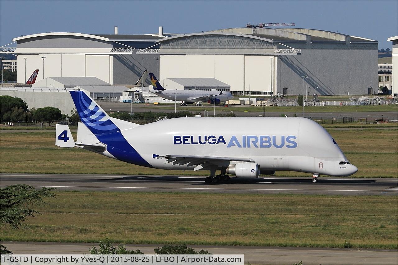 F-GSTD, 1998 Airbus A300B4-608ST Beluga C/N 776, Airbus A300B4-608ST Beluga, Take off run rwy 14R, Toulouse Blagnac Airport (LFBO-TLS)