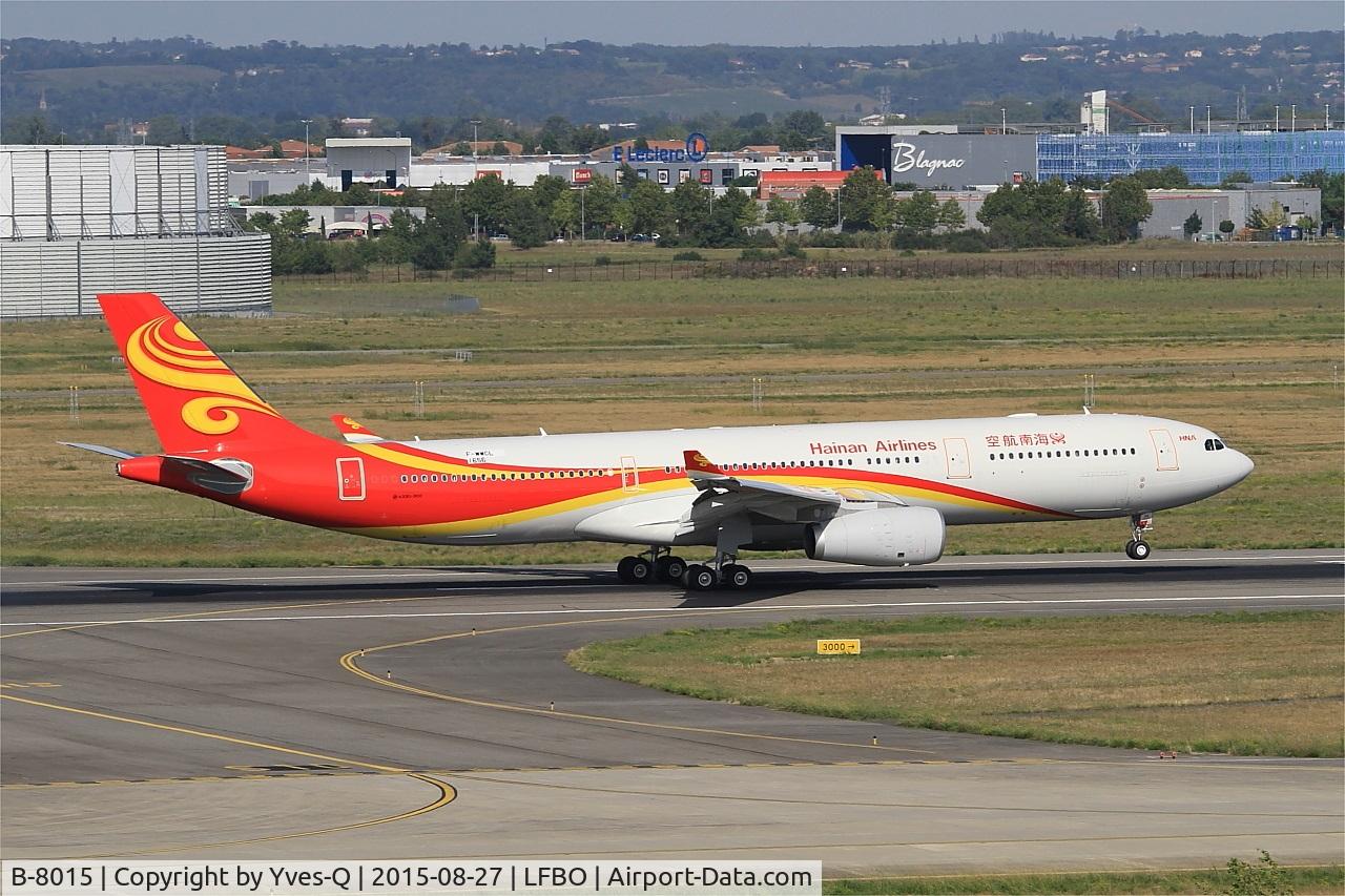 B-8015, 2015 Airbus A330-343 C/N 1656, Airbus A330-343 with provisional registration, Landing rwy 14R, Toulouse Blagnac Airport (LFBO-TLS)