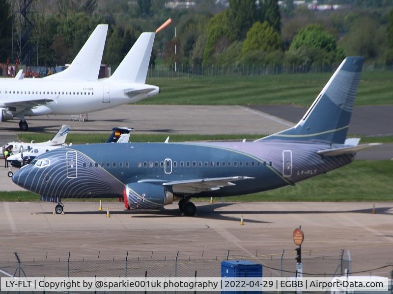 LY-FLT, 1992 Boeing 737-522 C/N 26683, Seen parked at BHX