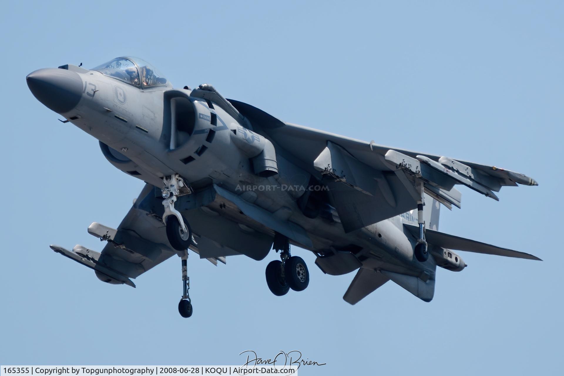 165355, Boeing AV-8B+(R)-25-MC Harrier II Plus C/N B272, VMA-231 Spades out of MCAS Cherry Point