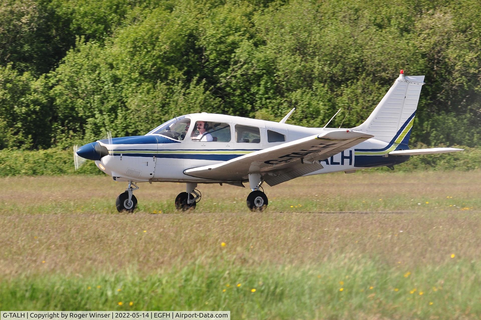 G-TALH, 1976 Piper PA-28-181 Cherokee Archer II C/N 28-7790208, Visiting Archer II operated by Tetenhill Aviation Ltd. arriving Runway 22.