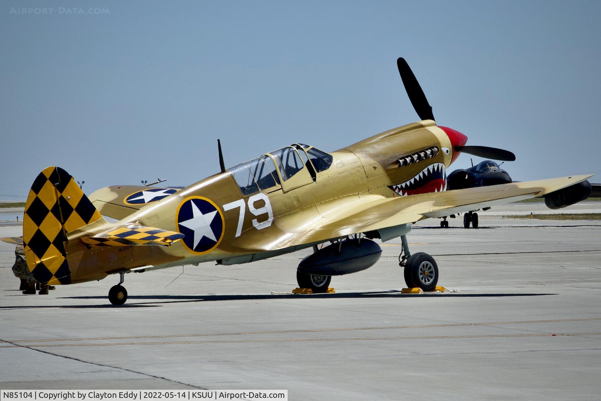 N85104, Curtiss P-40N-5CU Kittyhawk C/N 28954/F858, Travis AFB airshow 2022.