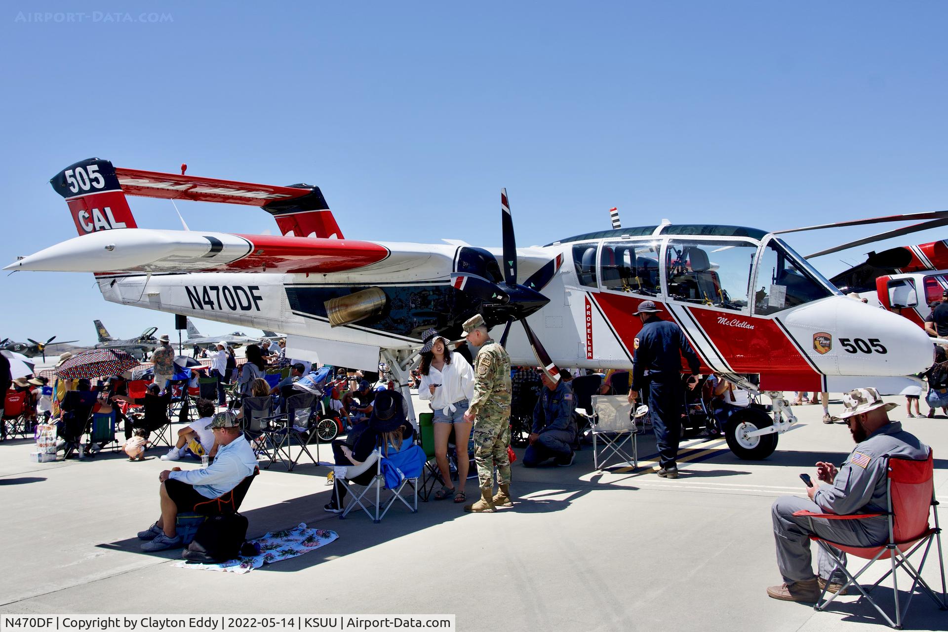 N470DF, 2010 Rockwell OV-10D Bronco C/N 155502, Travis AFB airport 2022.