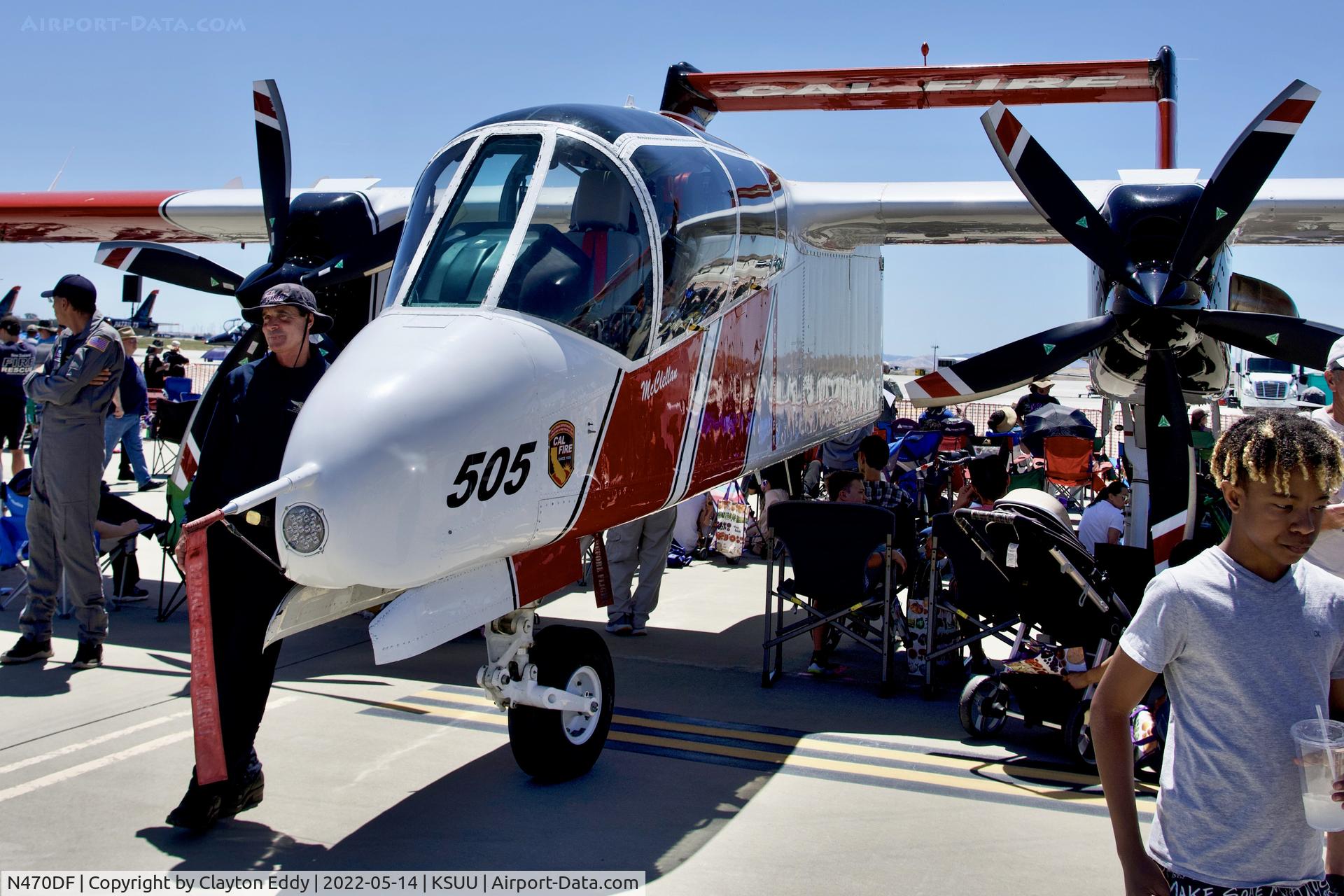 N470DF, 2010 Rockwell OV-10D Bronco C/N 155502, Travis AFB airport 2022.