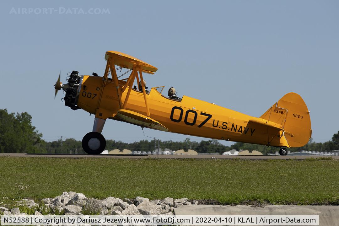 N52588, 1941 Boeing A75L300 C/N 75-2678, Boeing A75L3 PT-13 Kaydet  C/N 75-2678, N52588