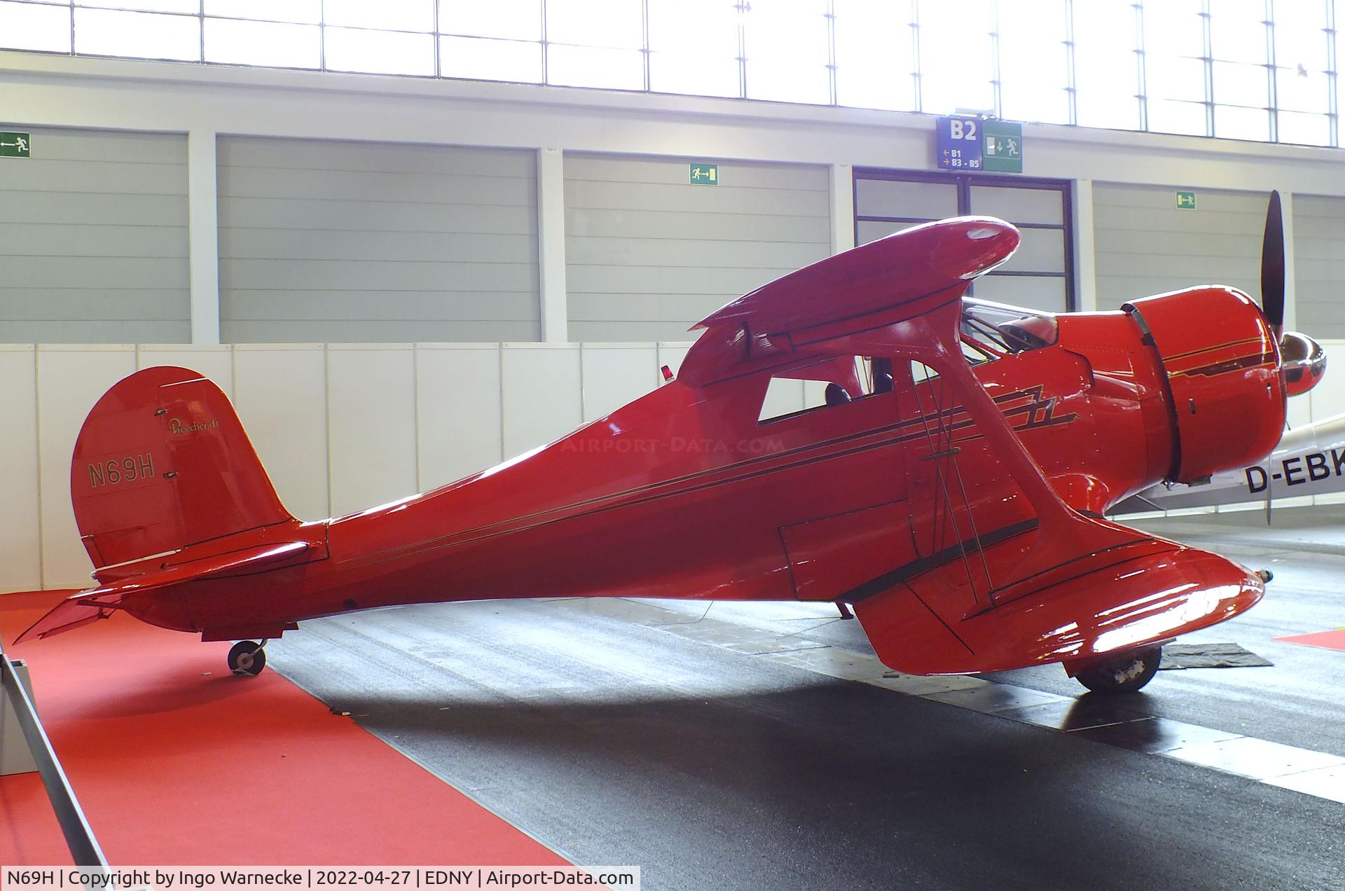 N69H, 1943 Beech D17S Staggerwing C/N 4896, Beechcraft D17S Staggerwing at the AERO 2022, Friedrichshafen