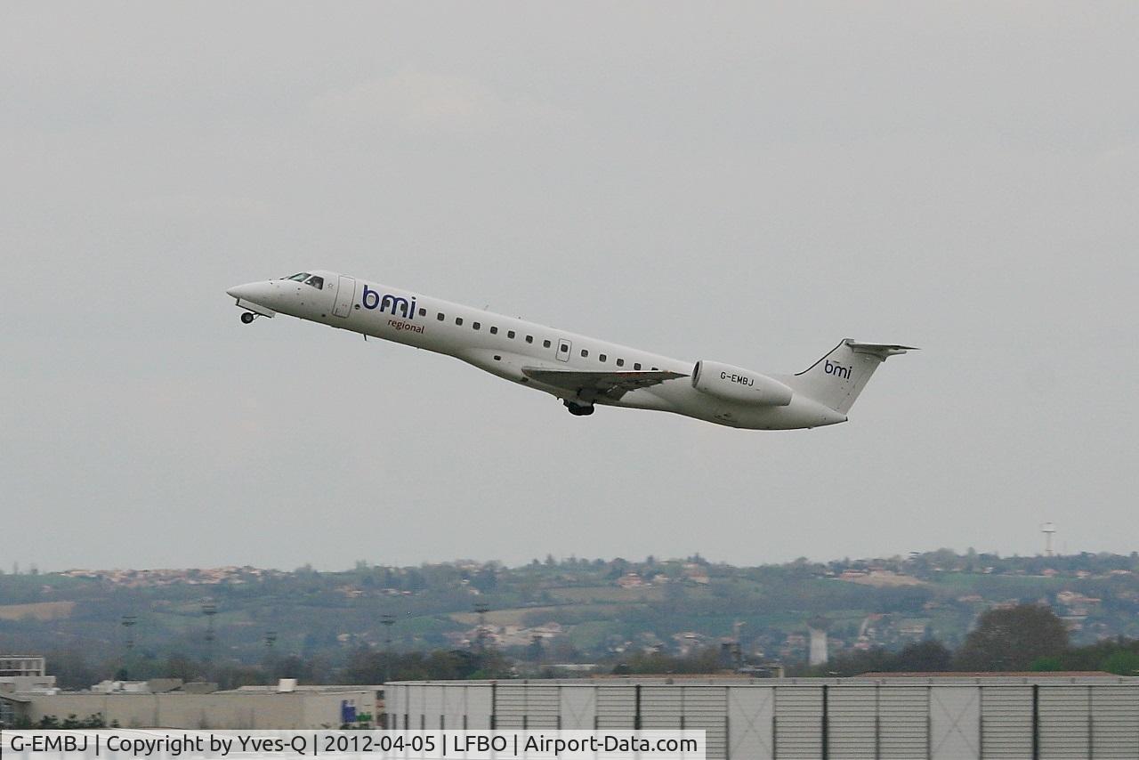 G-EMBJ, 1999 Embraer ERJ-145EU (EMB-145EU) C/N 145134, Embraer ERJ-145EU, Take off rwy 32L, Toulouse Blagnac Airport (LFBO-TLS)