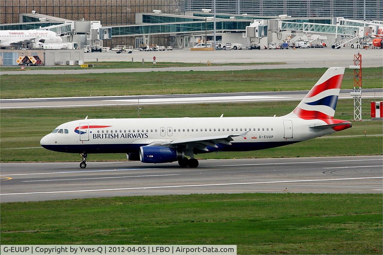 G-EUUP, 2003 Airbus A320-232 C/N 2038, Airbus A320-232, Taxiing rwy 32L, Toulouse-Blagnac airport (LFBO-TLS)