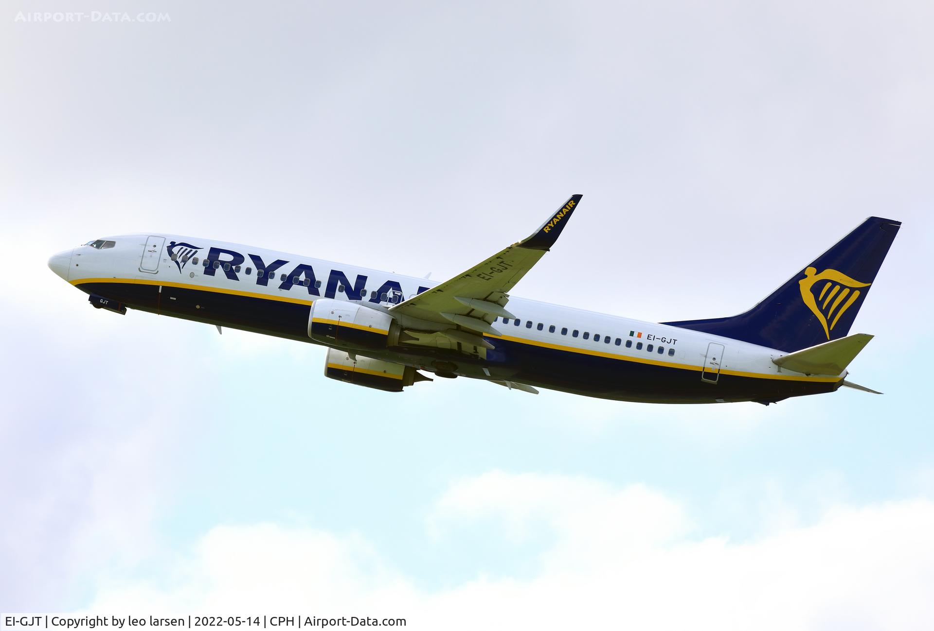EI-GJT, 2018 Boeing 737-800 C/N 44837, Copenhagen 14.5.2022