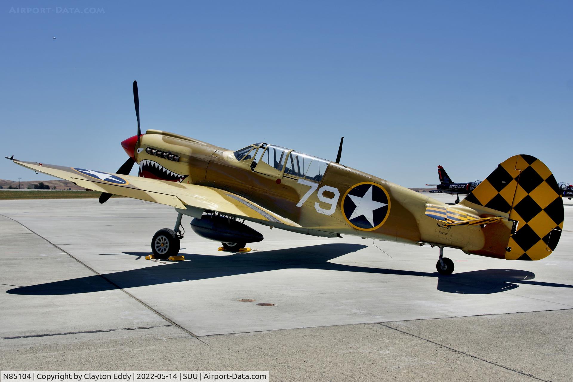 N85104, Curtiss P-40N-5CU Kittyhawk C/N 28954/F858, Travis AFB airport 2022.