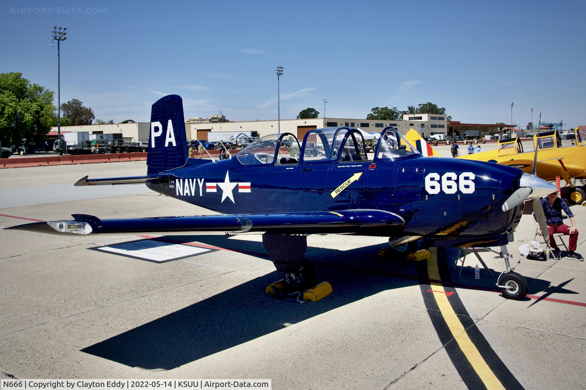 N666, 1958 Beech A45 C/N GM-141, Travis AFB airshow 2022.