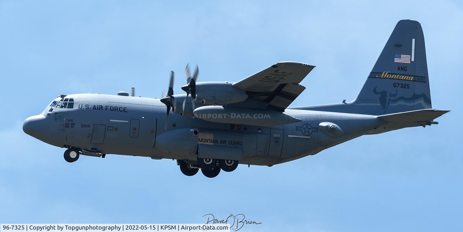 96-7325, 1997 Lockheed C-130H Hercules C/N 382-5434, REACH412 leading a group of 4 MT ANG Hercs