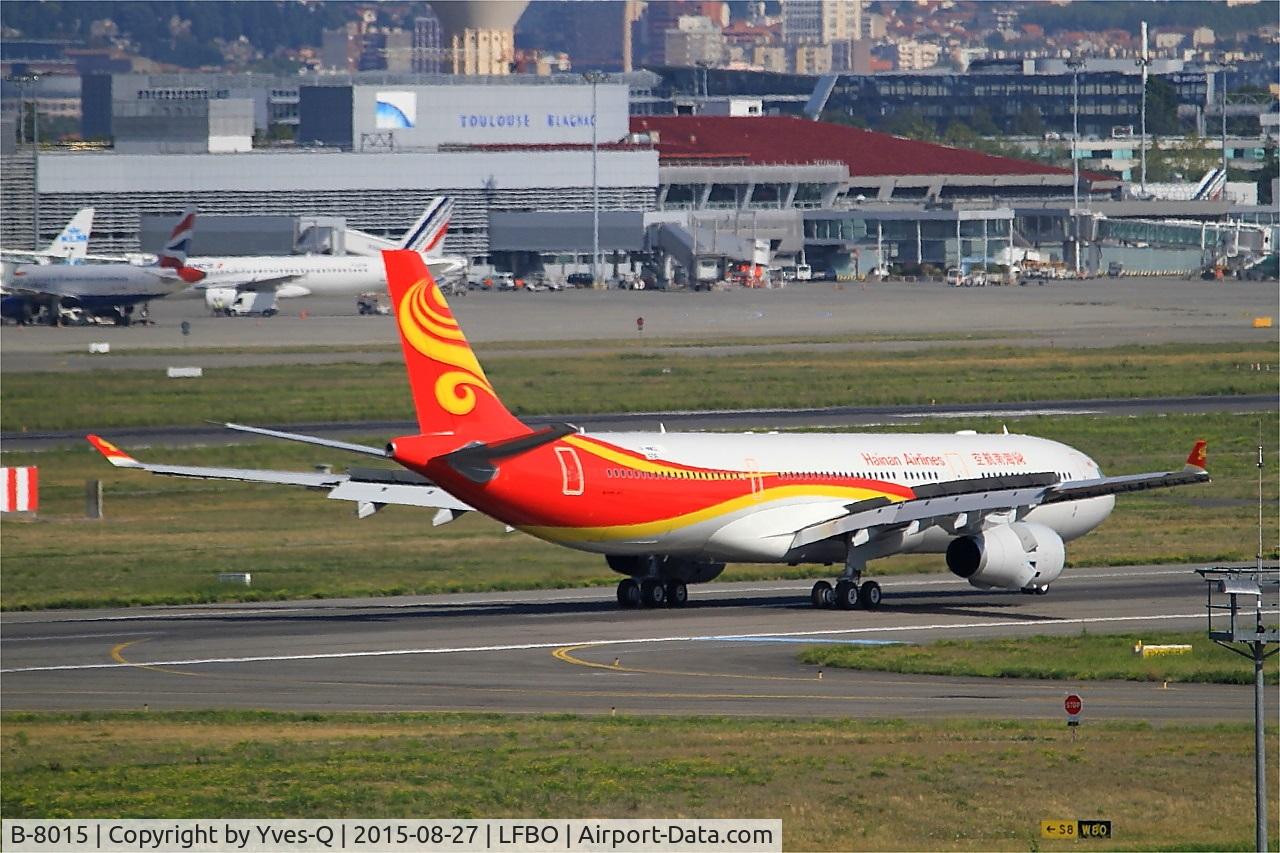 B-8015, 2015 Airbus A330-343 C/N 1656, Airbus A330-343 with provisional registration, Landing rwy 14R, Toulouse Blagnac Airport (LFBO-TLS)