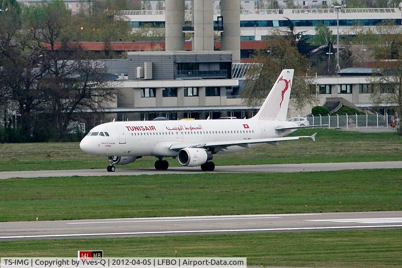 TS-IMG, 1992 Airbus A320-211 C/N 0390, Airbus A320-211, Taxiing to holding point  rwy 14L,Toulouse Blagnac Airport (LFBO-TLS)