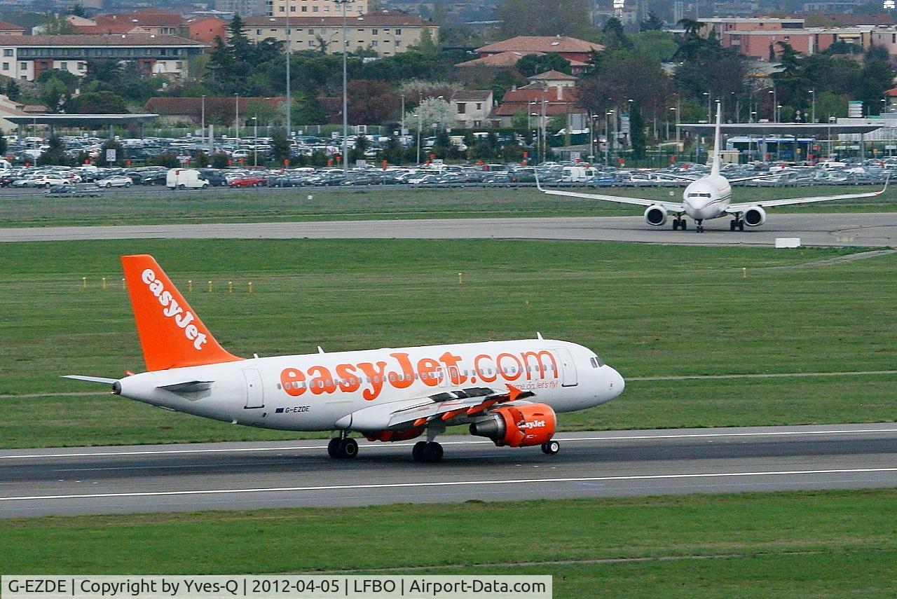 G-EZDE, 2008 Airbus A319-111 C/N 3426, Airbus A319-111, Landing rwy 14R, Toulouse-Blagnac Airport (LFBO-TLS)