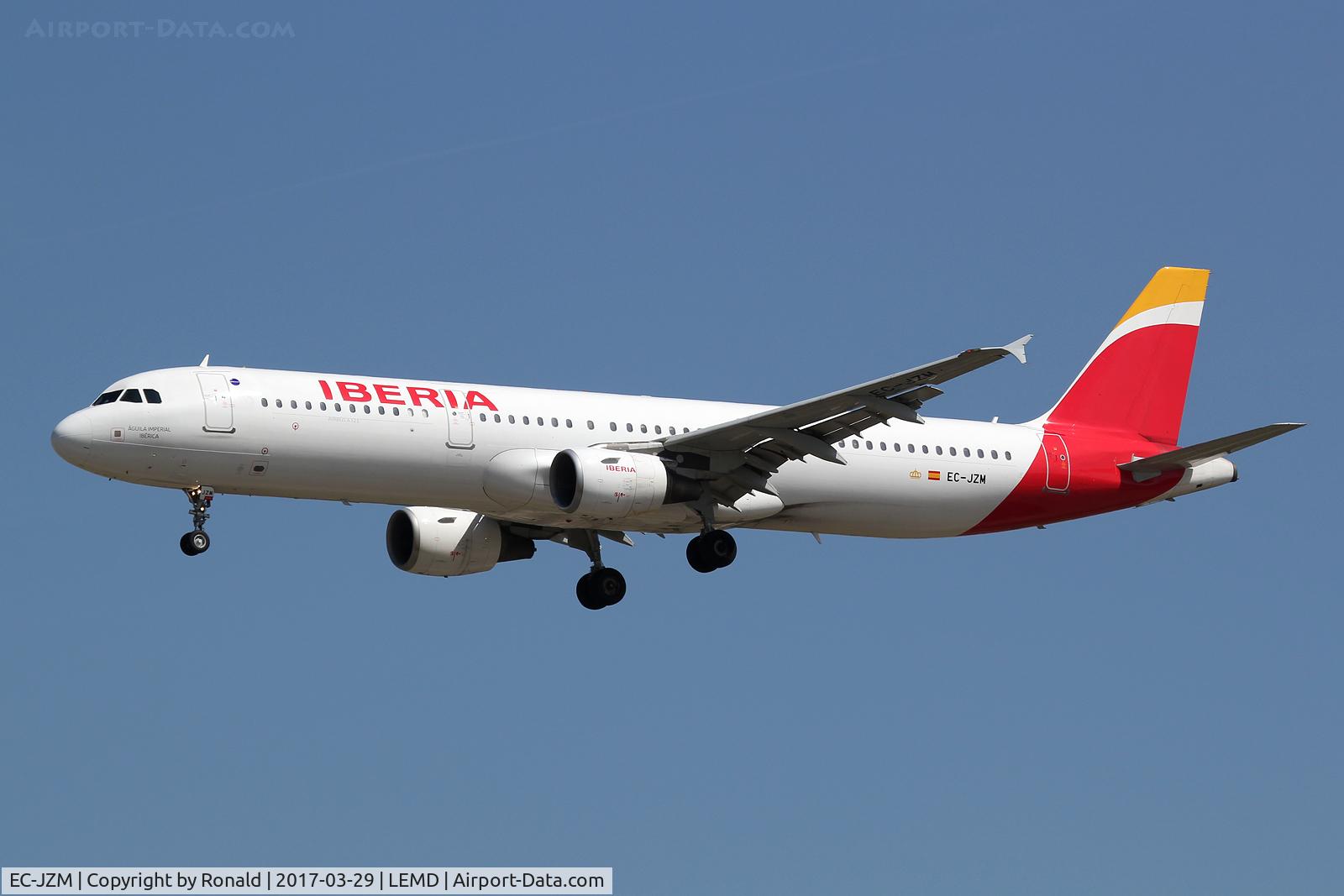 EC-JZM, 2007 Airbus A321-212 C/N 2996, at mad