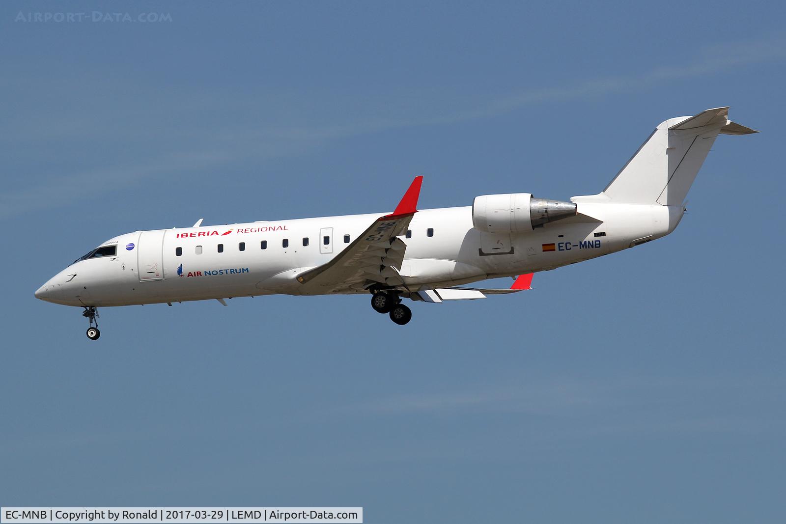 EC-MNB, 1999 Canadair CRJ-200ER (CL-600-2B19) C/N 7350, at mad