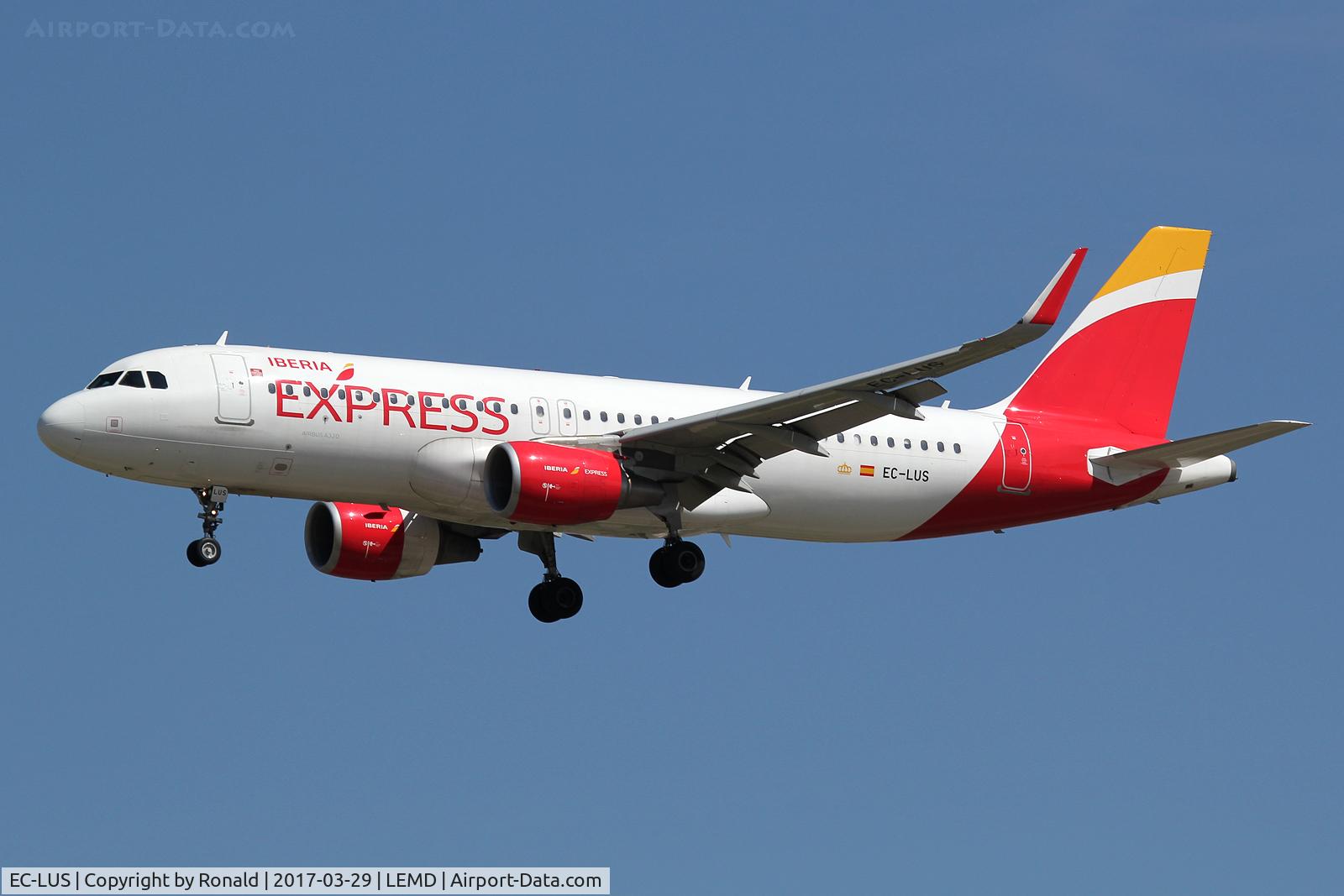 EC-LUS, 2013 Airbus A320-216 C/N 5501, at mad