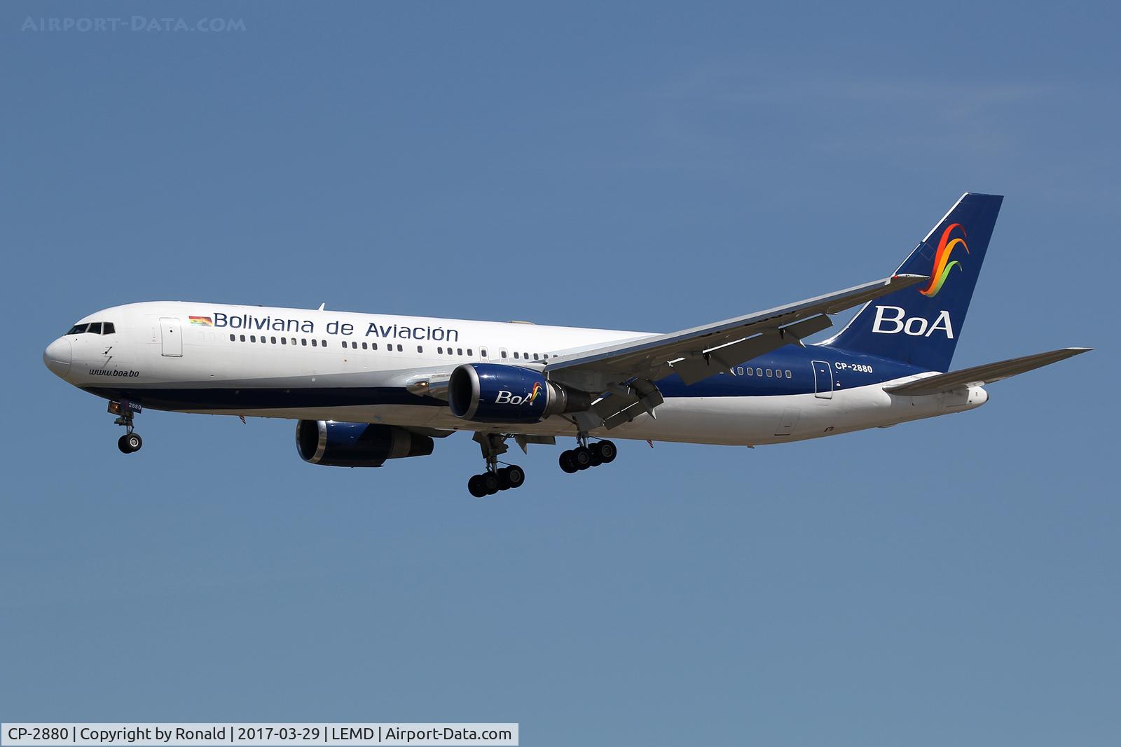 CP-2880, 1994 Boeing 767-33A/ER C/N 27376, at mad