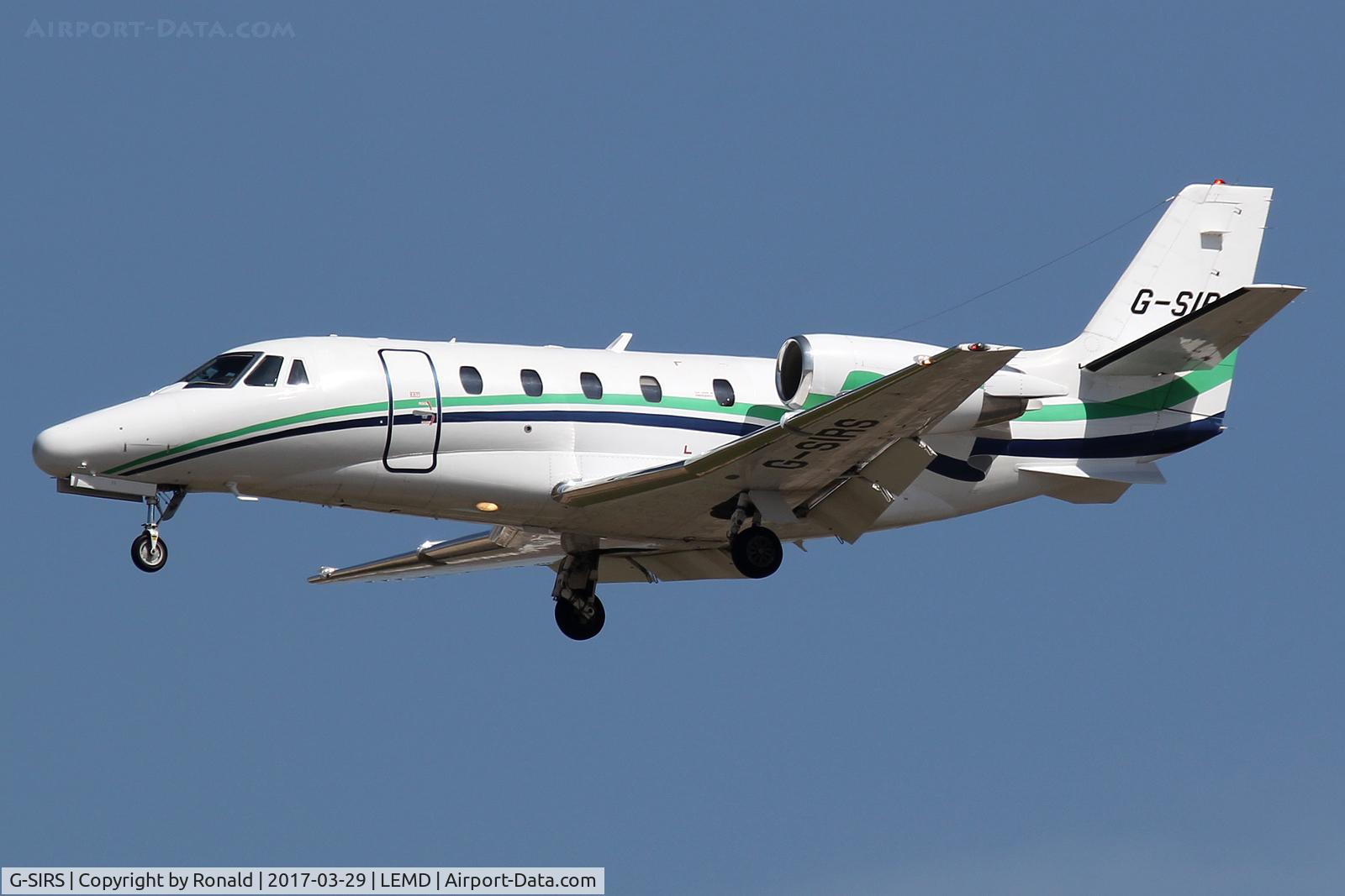 G-SIRS, 2001 Cessna 560XL Citation Excel C/N 560-5185, at mad
