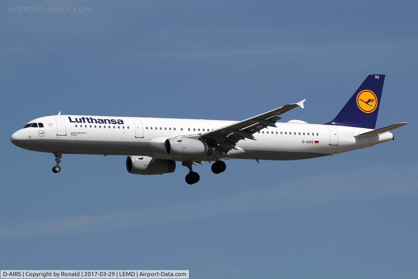 D-AIRS, 1996 Airbus A321-131 C/N 0595, at lemd