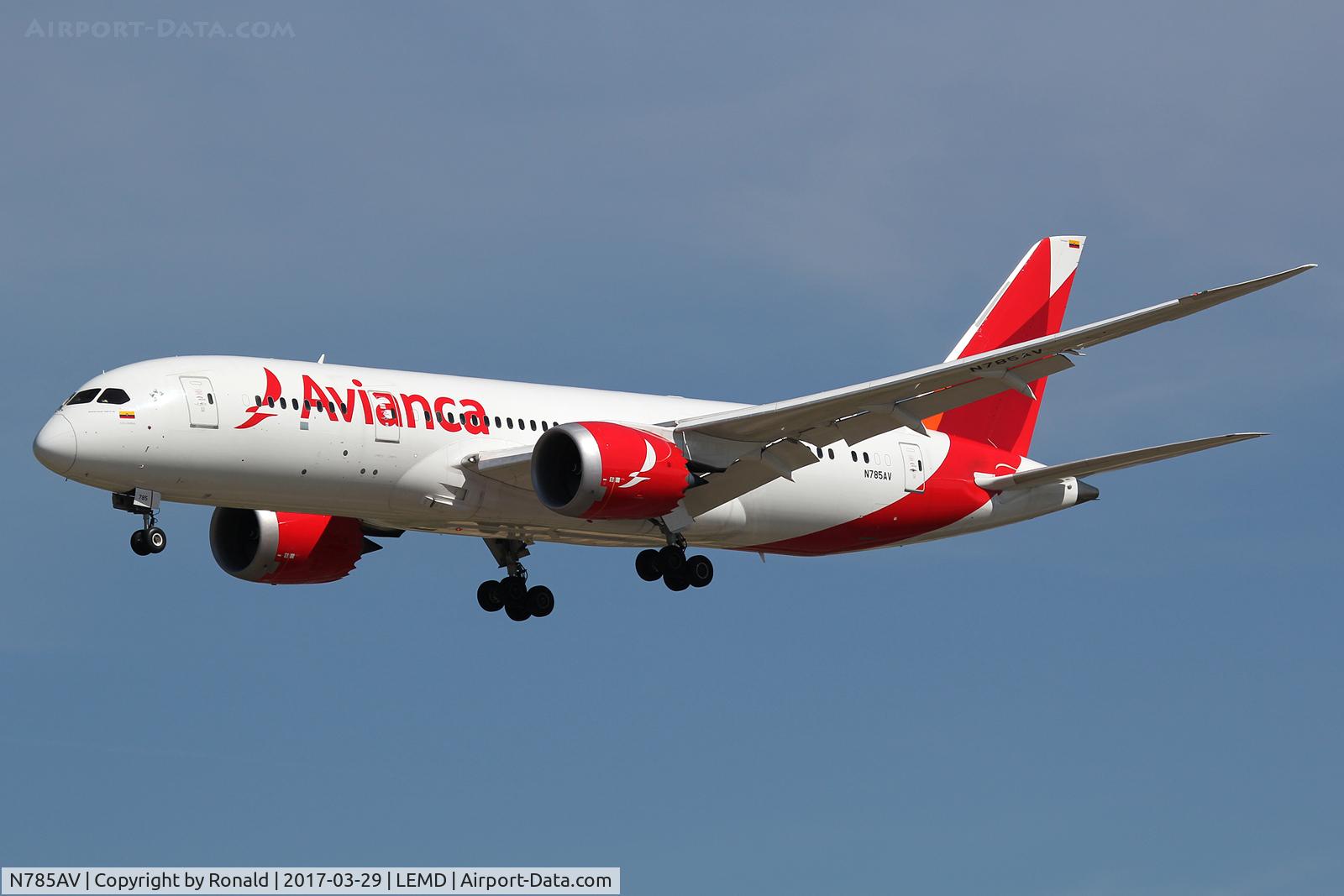 N785AV, 2015 Boeing 787-8 Dreamliner Dreamliner C/N 37507, at mad