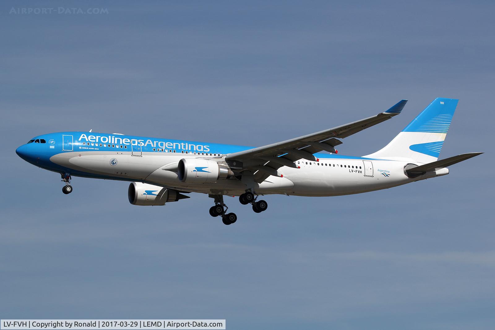 LV-FVH, 2015 Airbus A330-202 C/N 1605, at mad