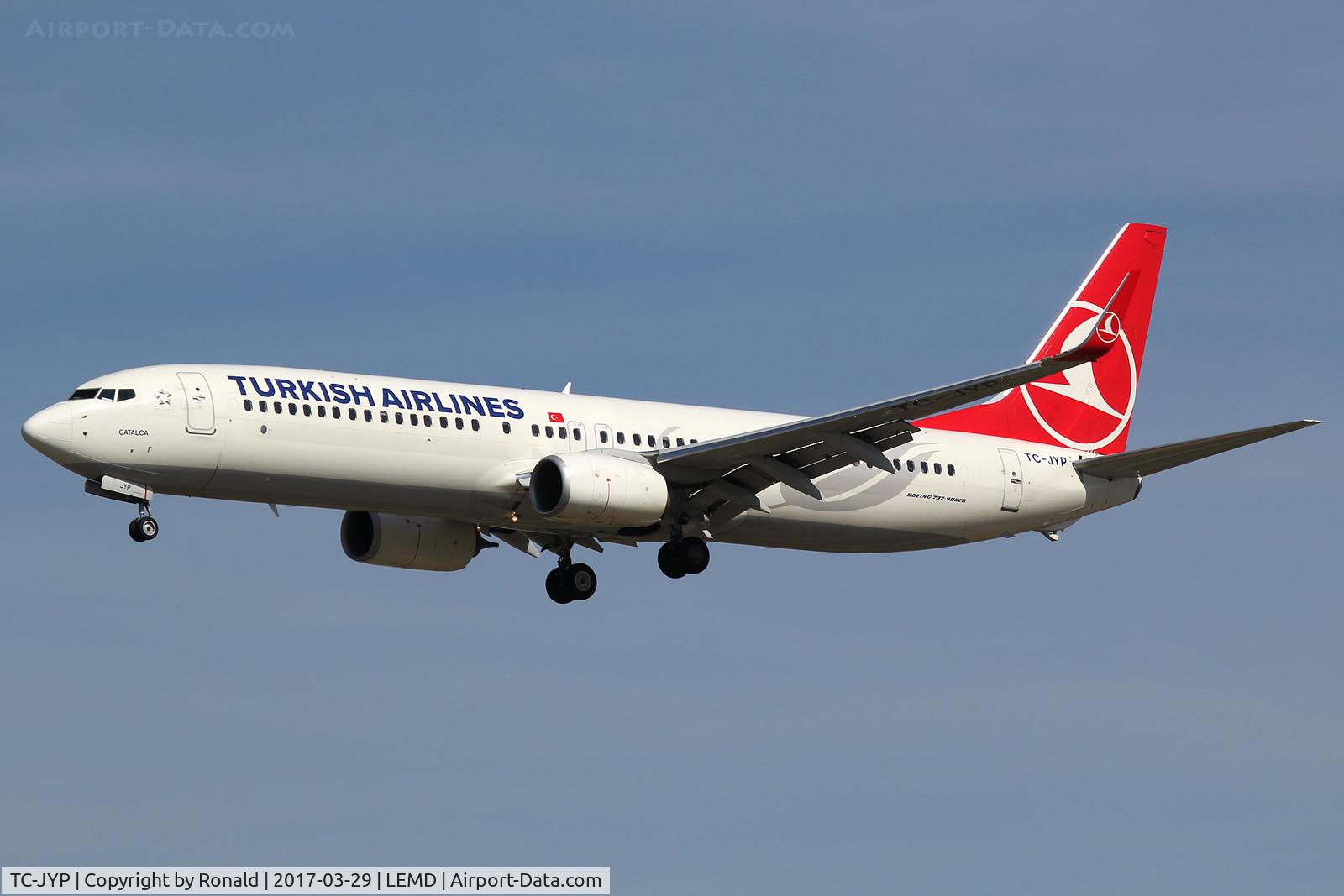 TC-JYP, 2015 Boeing 737-9F2/ER C/N 42014, at mad