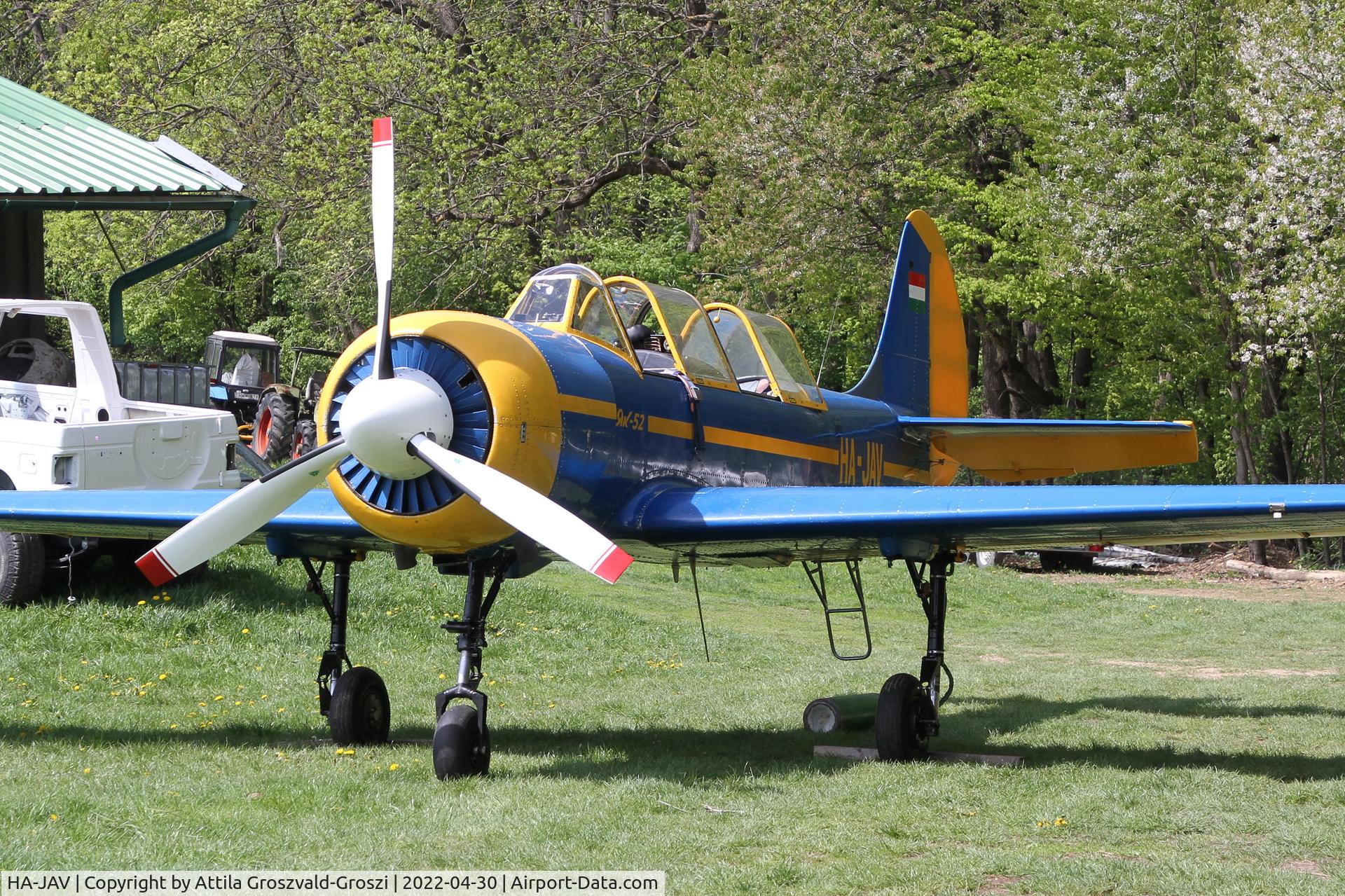 HA-JAV, 1985 Yakovlev (Aerostar) Yak-52 C/N 856008, Zirc-Tündérmajor Airfield, Hungary