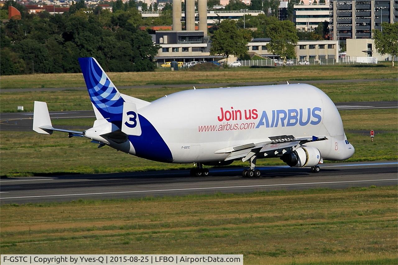 F-GSTC, 1997 Airbus A300B4-608ST Super Transporter C/N 765, Airbus A300B4-608ST Beluga, Reverse thrust landing rwy 14R, Toulouse-Blagnac Airport (LFBO-TLS)